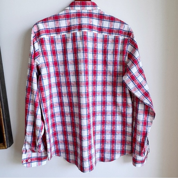 Bugatchi Uomo Classic Fit Long Sleeve Button Down Shirt Size M - Picture 7 of 11